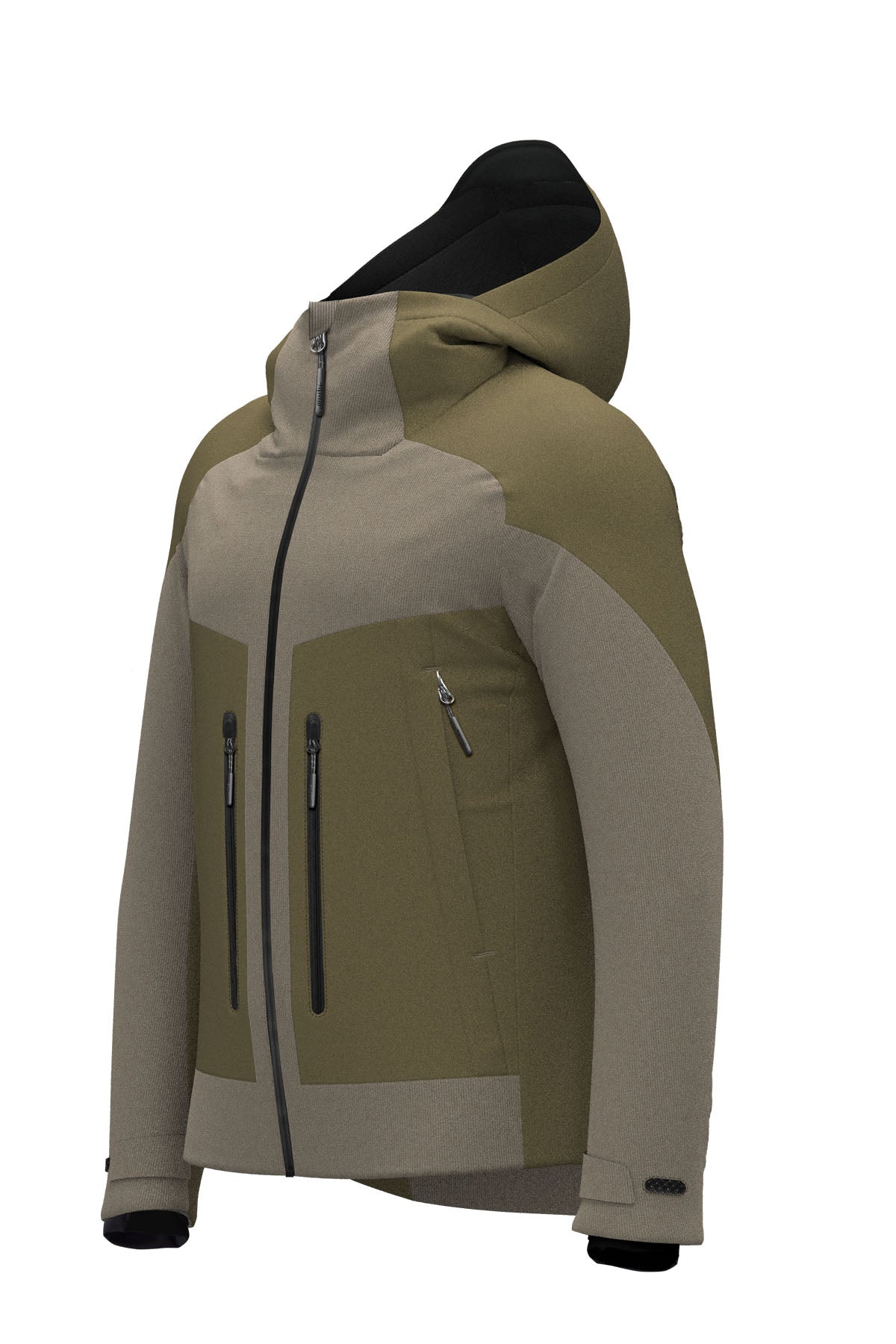 Two-Material Velvet Jacket