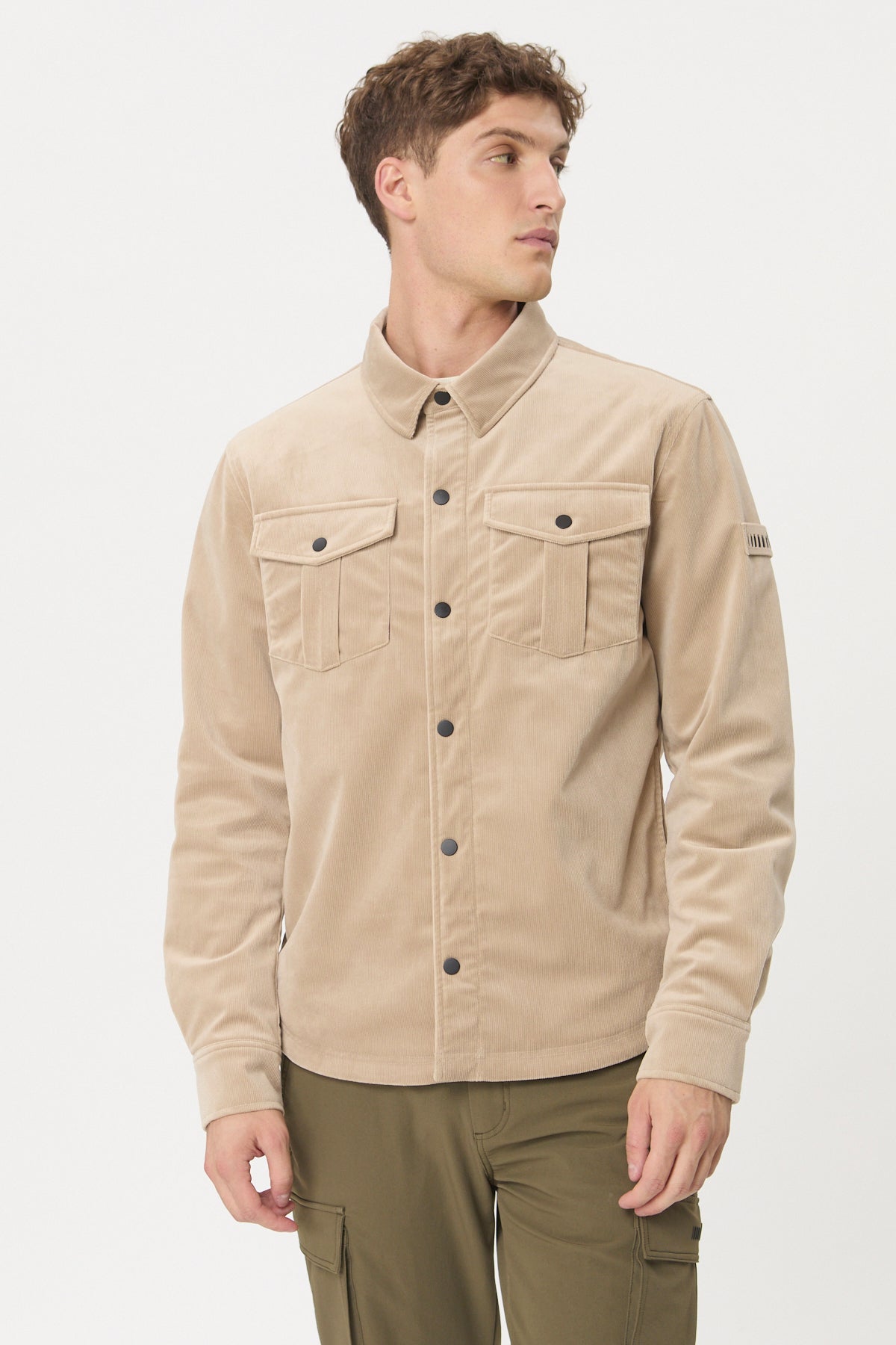 Camicia imbottita in velluto