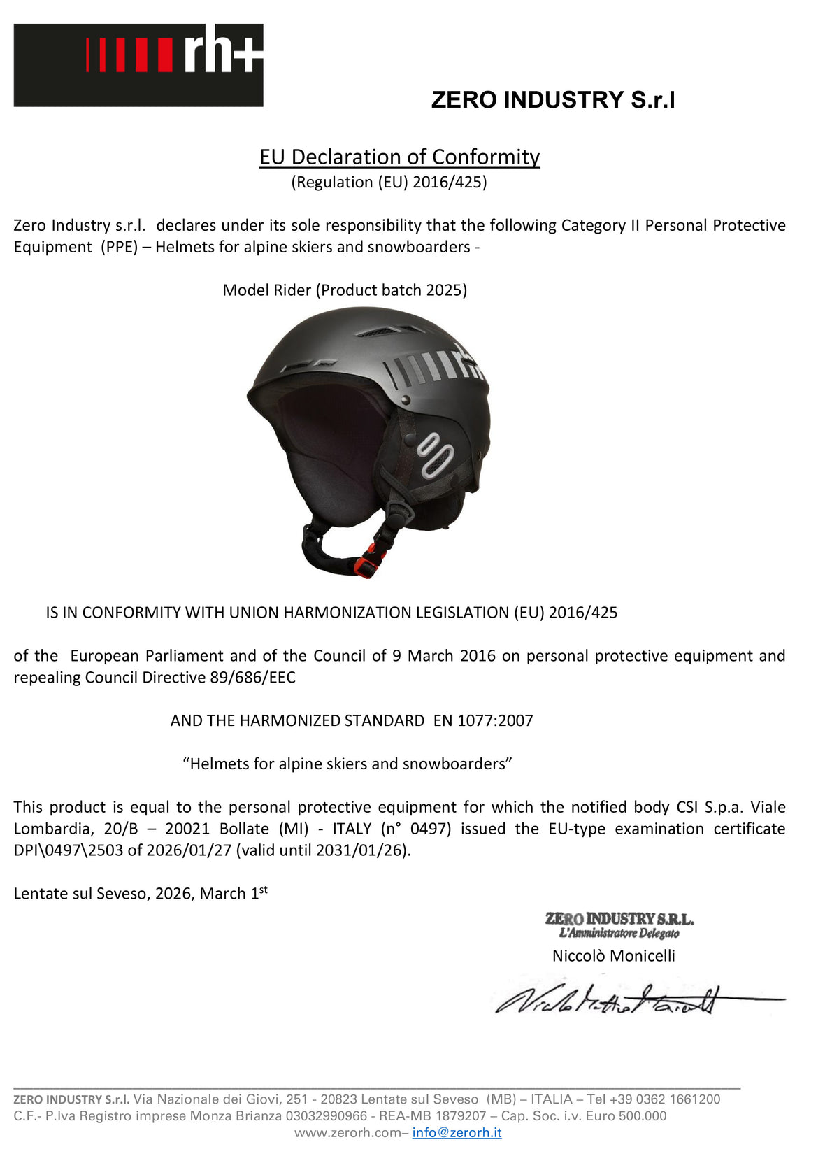 Rider Helmet