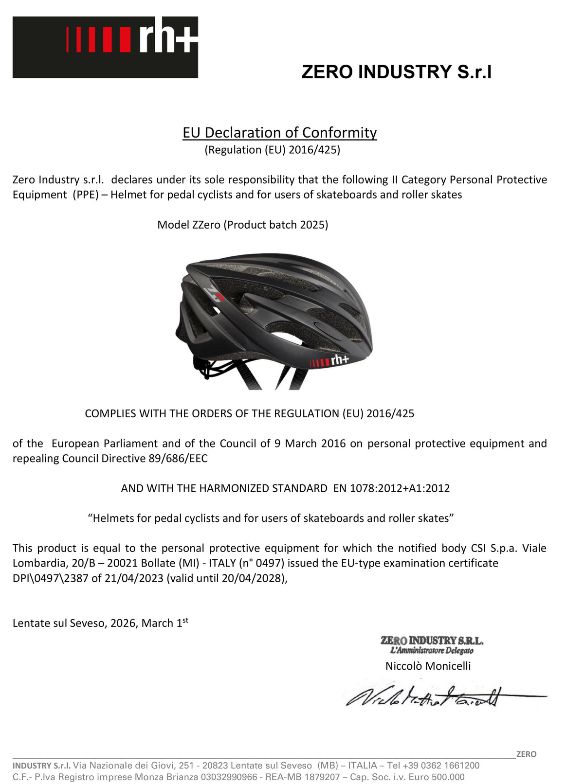 Helmet Bike Z Zero