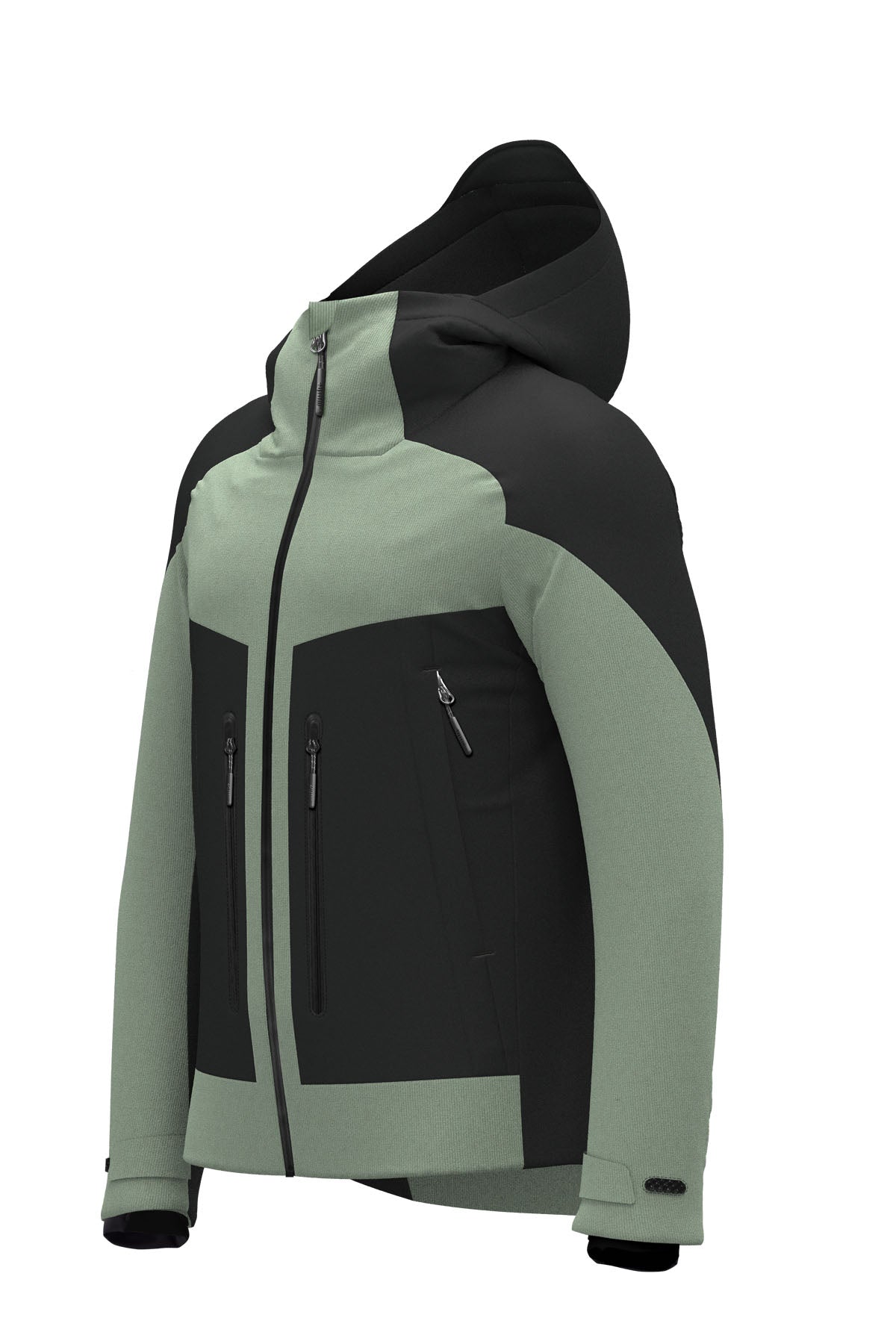 Dual-Material Velvet Jacket