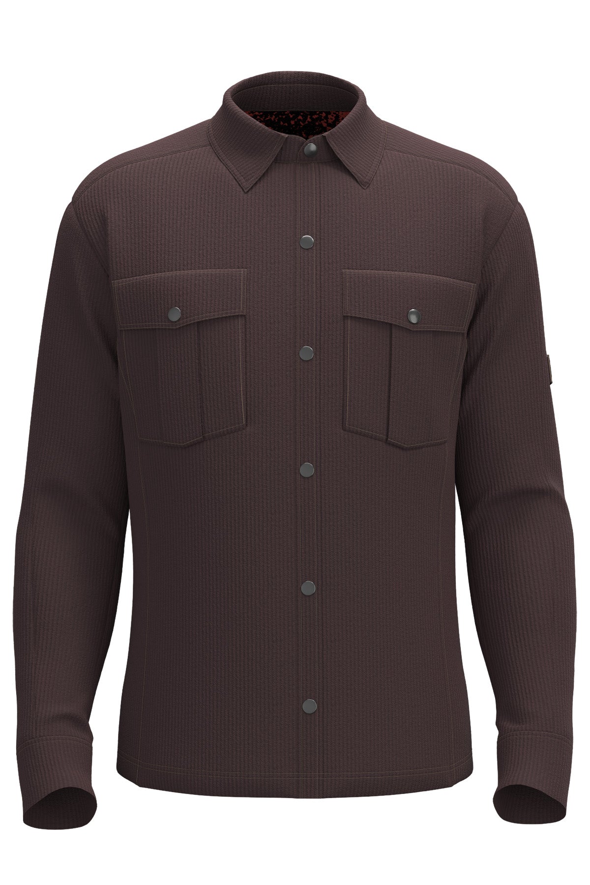 Camicia imbottita in velluto